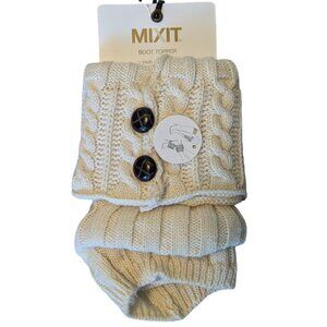 MIXIT Boot Toppers 1 Pair One Size Cream Ivory Cable Knit Buttons NWT